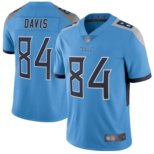 Tennessee Titans Limited Light Blue Men Corey Davis Alternate Jersey NFL Football #84 Vapor Untouchable->nfl t-shirts->Sports Accessory